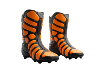 Stylish Athletic Boots with Unique Design Features Isolated on transparent background