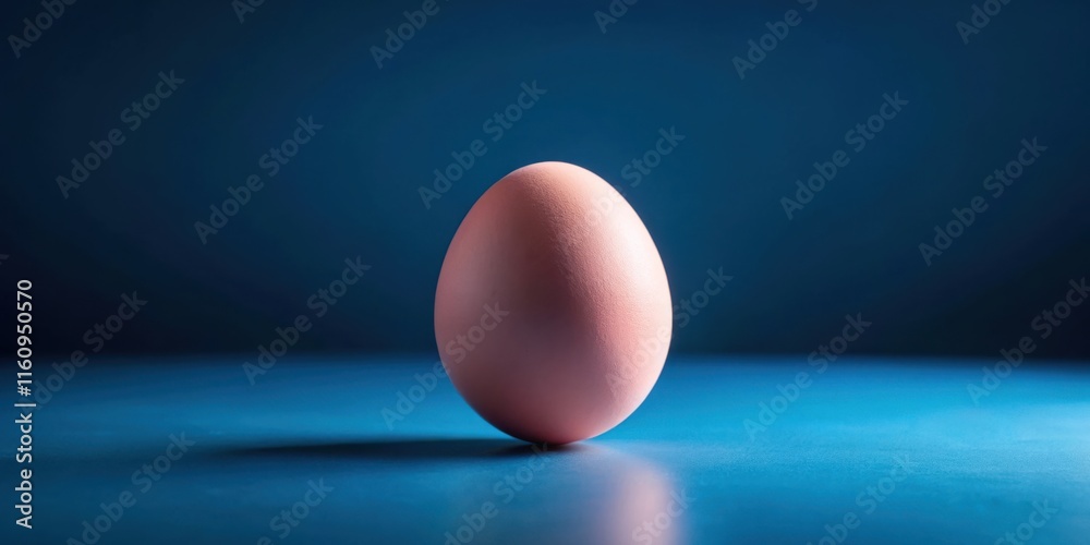 Aufkleber a single pink egg stands out against a deep blue backdrop, symbolizing the fragility and potential o