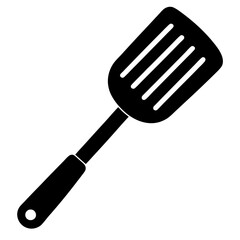 Spatula icon silhouette vector art illustration
