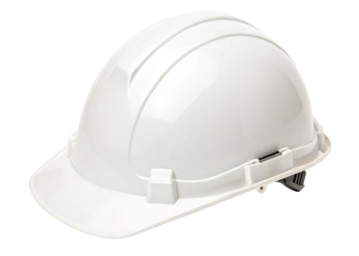 White Hard Hat Safety Gear Construction Worker Protection Equipment