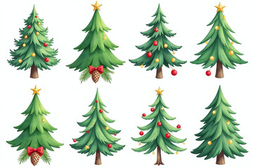 holiday designs featuring watercolor illustrations christmas trees pine cones suitable winter holiday