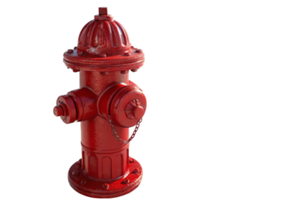 Red Fire Hydrant Urban Safety, Water Supply, Firefighting Equipment