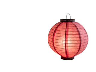 Fototapeta premium Red Paper Lantern on Transparent Background
