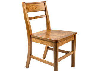Solid Wood Dining Chair on Transparent Background