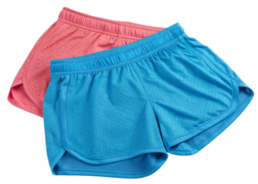 Women's Athletic Shorts Breathable, Pink, Blue, Running, Cut Out
