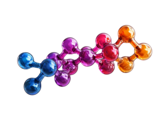 Molecular Structure Representation Isolated on transparent background