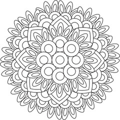 Adult Coloring Page Intricate Circular Pattern Zentangle
