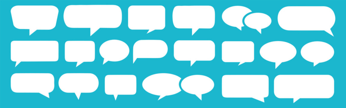 Speech bubble collection. Set of speech bubble. Speech bubble comic symbol. Blank white speech bubbles.