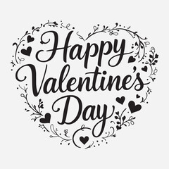 Fototapeta premium Happy Valentine's Day SVG Design with Hearts, Love Symbols, Romantic Elements for Cricut Projects