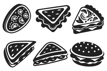 set of Quesadilla food  vector illustration
