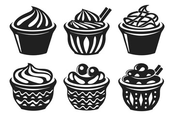 set of Yogurt food vector illustration