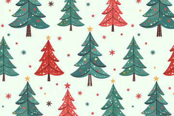 Fototapeta premium seamless christmas tree background available various uses including wallpaper wrapping web design textiles