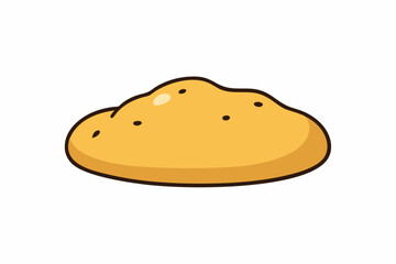 Mashed potatoes vector illustration