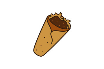 Shawarma vector illustration