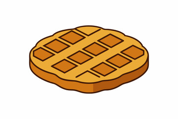 Waffles food  vector illustration