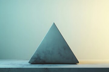 Minimalist pyramid sculpture