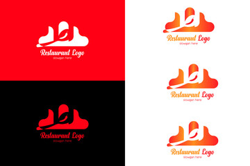 Restaurant logo in different color