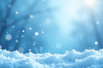 soft blue hues winter background featuring snowflakes frosty ice