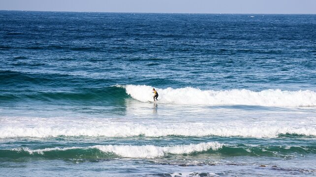 kite surfing on the atlantic ocean