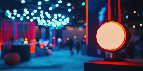 A brand sponsor logo placed on event signage, showing corporate sponsorship for a charity event.