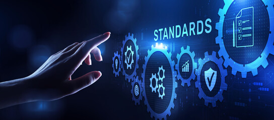 Quality control Assurance Standard iso standardisation certification business technology concept.