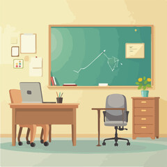 School Office room vector design, Office room Illustration Vector design