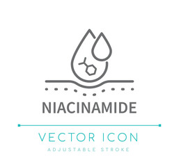 Niacinamide Line Icon