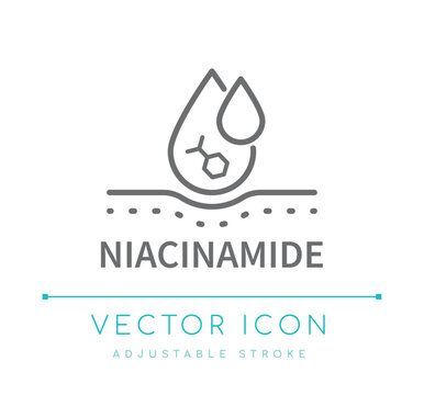 Niacinamide Line Icon