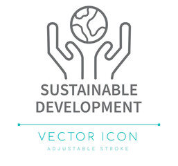 Sustainable Development Line Icon