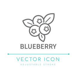 Blueberry Line Icon