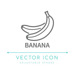 Banana Line Icon