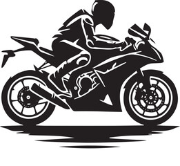 motorbike vector with man 