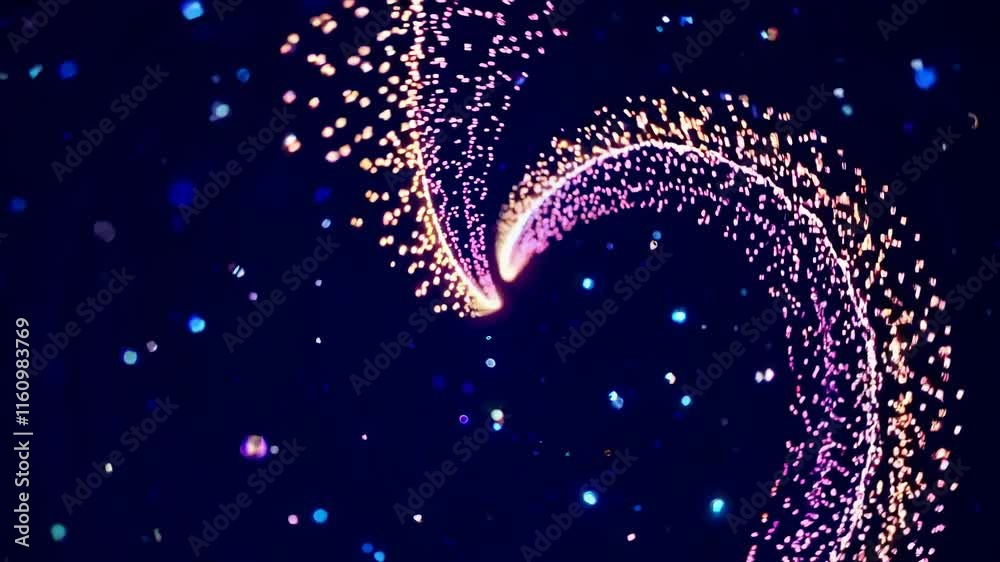 Leinwandbilder dynamic swirling lights create an immersive visual experience in a vibrant digital space