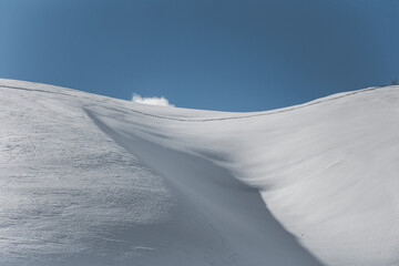 white snow covered mountains