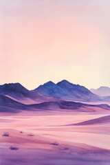 Obraz premium Serene desert landscape features soft pastel hues and majestic m