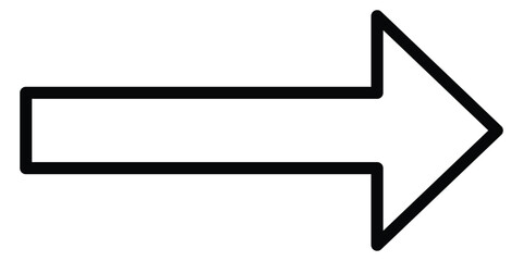 Long straight arrow icon vector