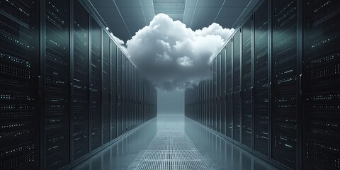 Representation of cloud storage systems with secure data exchange.