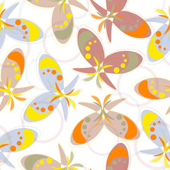 seamless pattern with autumn leaves
