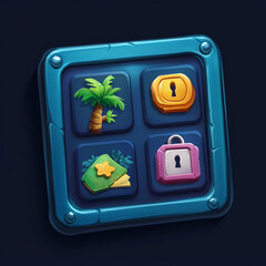 2D abstract gaming background illustration Casual game background environment for adventure or combat mobile game. cartoon style in game art background environment.
