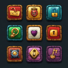 2D abstract gaming background illustration Casual game background environment for adventure or combat mobile game. cartoon style in game art background environment.
