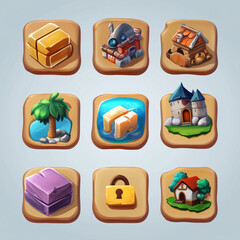2D abstract gaming background illustration Casual game background environment for adventure or combat mobile game. cartoon style in game art background environment.