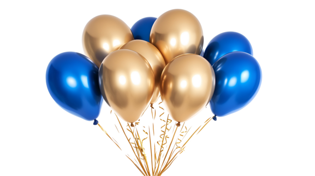 blue and yellow balloons