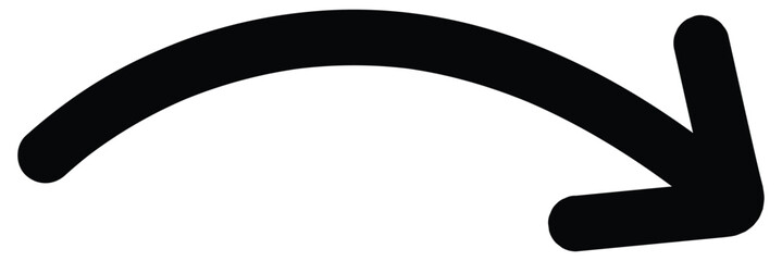 Hand sketched arrow doodles in curved and swirling styles. Hand draw doodle arrow icon.