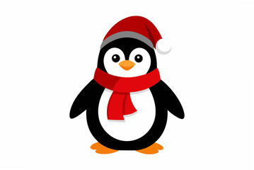 penguin with christmas hat