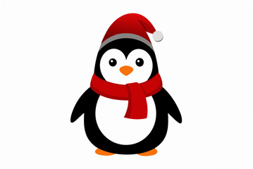penguin with santa hat