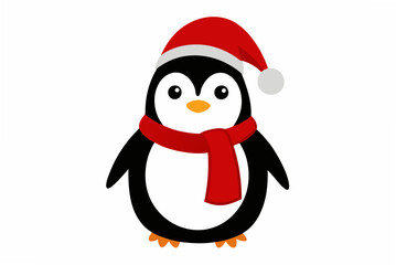 penguin with santa hat