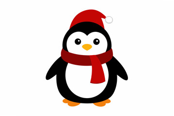 penguin with santa hat