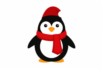 penguin with santa hat