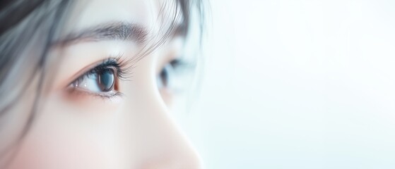 学ぶ意欲を感じる女性の視線