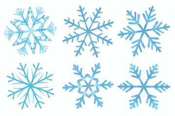 Fototapeta premium watercolour snowflakes available clipart various styles formats including generative ai